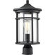 Namath 1 Light 17.13 inch Textured Black Outdoor Post Lantern